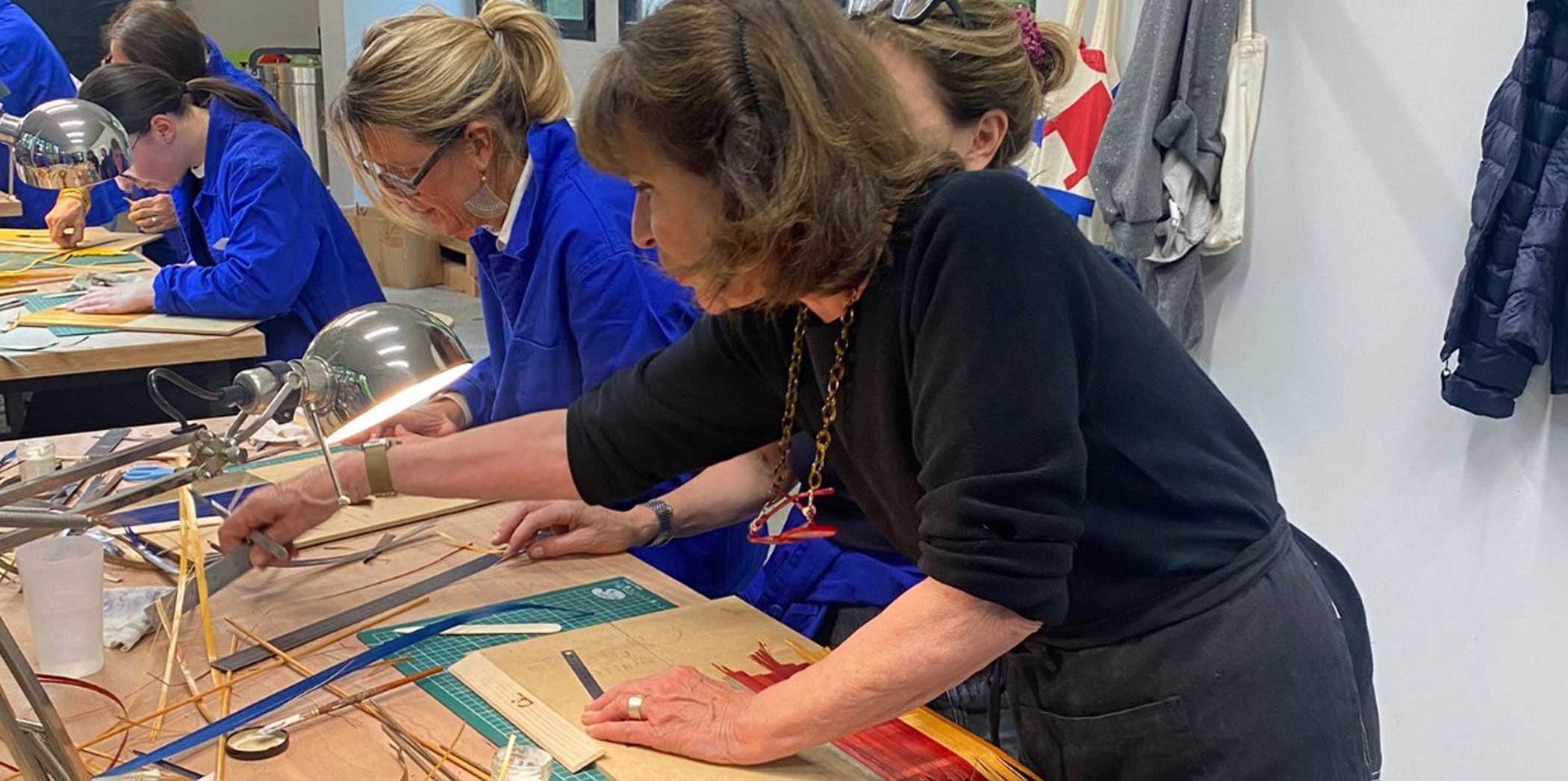 Atelier marqueterie de paille