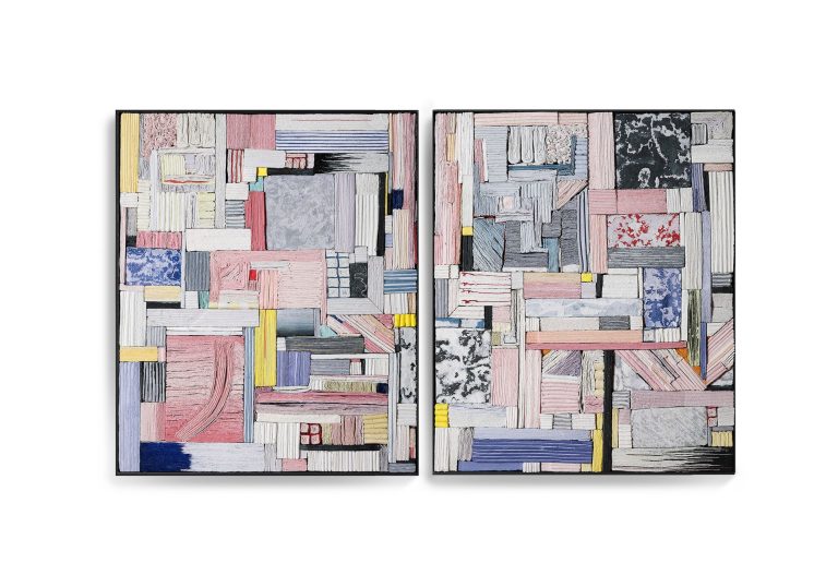 Jongjin Park-Artistic Stratum_Patch_Wall, 2023, 75x90x4