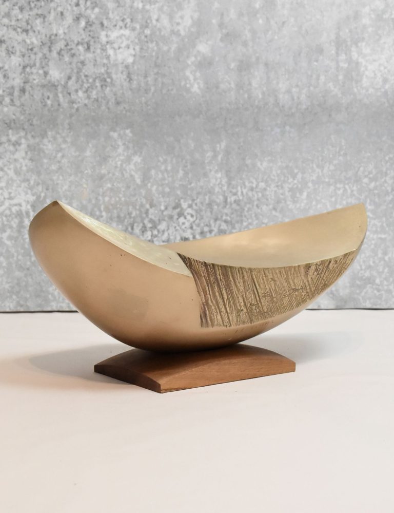Point-virgule, edition en bronze et bois de sipo, H. 17 cm, L. 33 cm et l. 19 cm photo 5 Samuel Latour