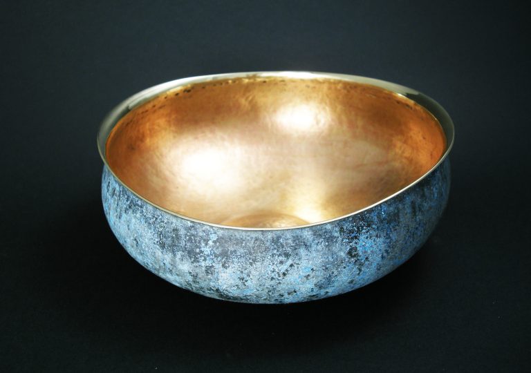 Wilfrid Jolly-dinanderie blue bowl